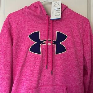 Under Armor Women’s Hot Pink Logo Hoodie “Cold Gear” NWT